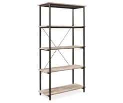 Real Living Rustic 5-Shelf Bookcase