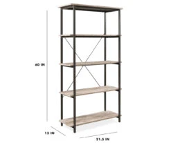 Real Living Rustic 5-Shelf Bookcase -Hot Sale Office Furniture Store 810343917 9