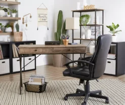 Real Living Rustic 2-Drawer Writing Desk -Hot Sale Office Furniture Store 810343918 3