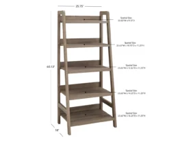 Margo Gray 5-Shelf Ladder Bookcase -Hot Sale Office Furniture Store 810386286 A7
