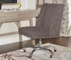 Charcoal Gray Square Back Office Chair With Nailhead Trim 13 Charcoal Gray Square Back Office Chair With Nailhead Trim -Hot Sale Office Furniture Store 810389623 1
