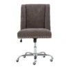 Charcoal Gray Square Back Office Chair With Nailhead Trim -Hot Sale Office Furniture Store 810389623 4