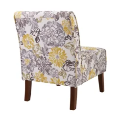 Shleby Gray & Yellow Floral Armless Accent Chair 10 Shleby Gray & Yellow Floral Armless Accent Chair -Hot Sale Office Furniture Store 810389645 4 1
