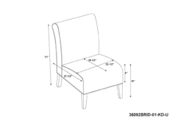 Shleby Gray & Yellow Floral Armless Accent Chair 13 Shleby Gray & Yellow Floral Armless Accent Chair -Hot Sale Office Furniture Store 810389645 4