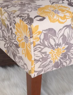 Shleby Gray & Yellow Floral Armless Accent Chair 11 Shleby Gray & Yellow Floral Armless Accent Chair -Hot Sale Office Furniture Store 810389645 5