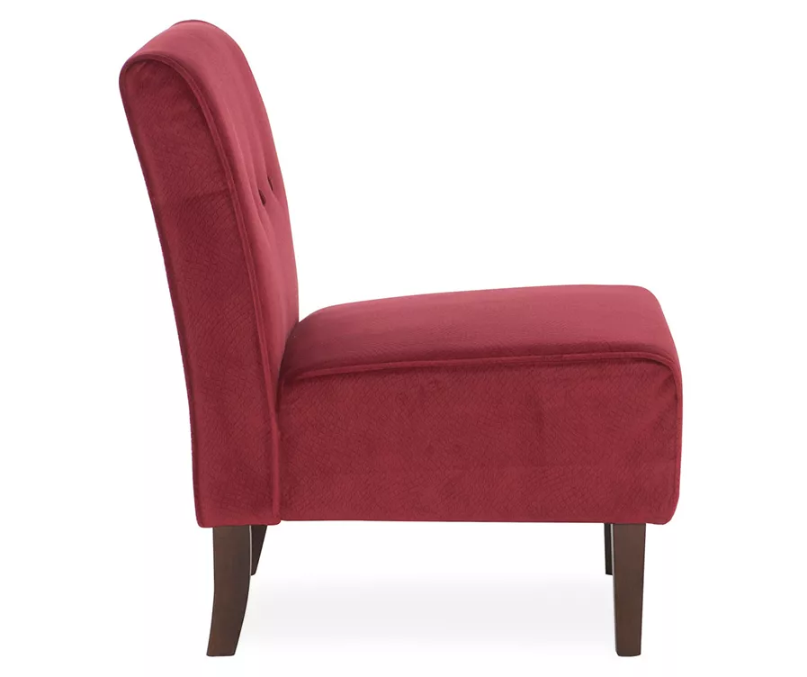 Hannah Red Armless Accent Chair 6 Hannah Red Armless Accent Chair - Image 4