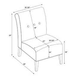 Hannah Red Armless Accent Chair 13 Hannah Red Armless Accent Chair -Hot Sale Office Furniture Store 810389648 4