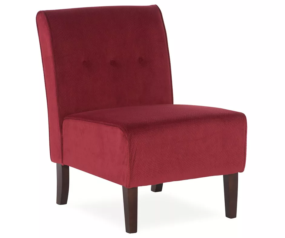 Hannah Red Armless Accent Chair 3 Hannah Red Armless Accent Chair