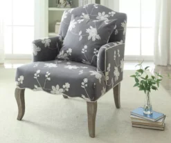 Gray Floral Bergere Armchair -Hot Sale Office Furniture Store 810389649 4