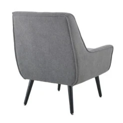 Sara Gray Flannel Mid-Century Accent Chair -Hot Sale Office Furniture Store 810389651 3