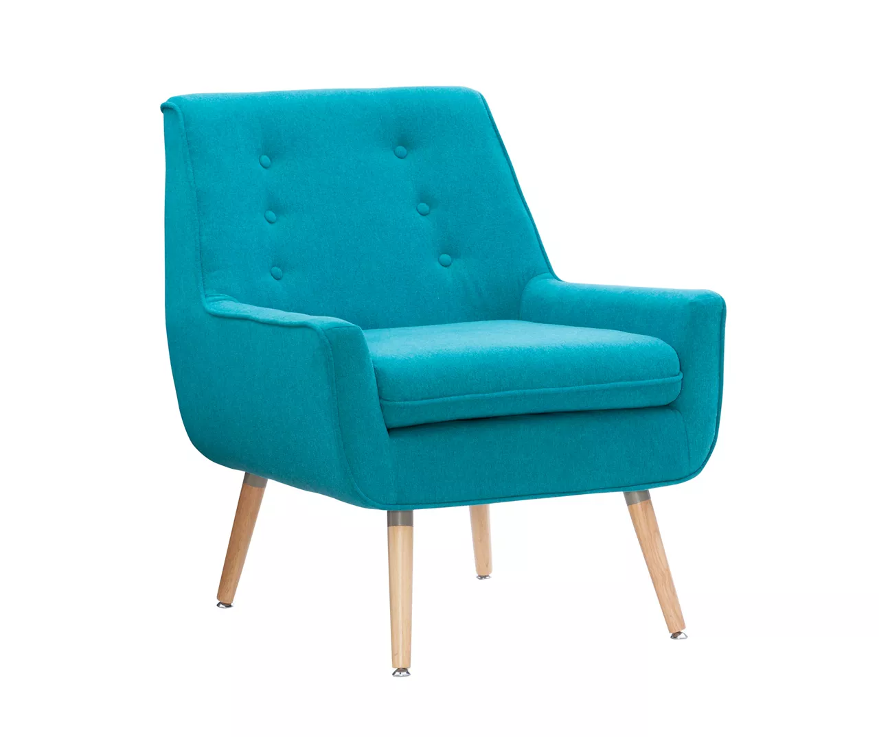 Sara Blue Flannel Mid-Century Accent Chair 7 Sara Blue Flannel Mid-Century Accent Chair - Image 5