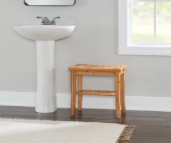 18" Pierce Bamboo Bathroom Stool 20 18" Pierce Bamboo Bathroom Stool -Hot Sale Office Furniture Store 810389685 B0 2
