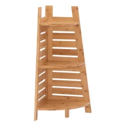 Pierce Bamboo 3-Tier Corner Shelf -Hot Sale Office Furniture Store 810389691 2