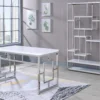 Alize White & Chrome Geometric Bookcase 1 Alize White & Chrome Geometric Bookcase -Hot Sale Office Furniture Store 810422877 810422878 1