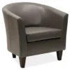 Windko Gray Faux Leather Tub Chair 1 Windko Gray Faux Leather Tub Chair -Hot Sale Office Furniture Store 810429853 4