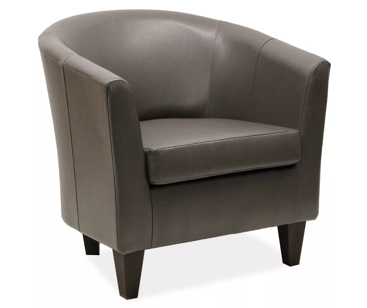 Windko Gray Faux Leather Tub Chair 3 Windko Gray Faux Leather Tub Chair