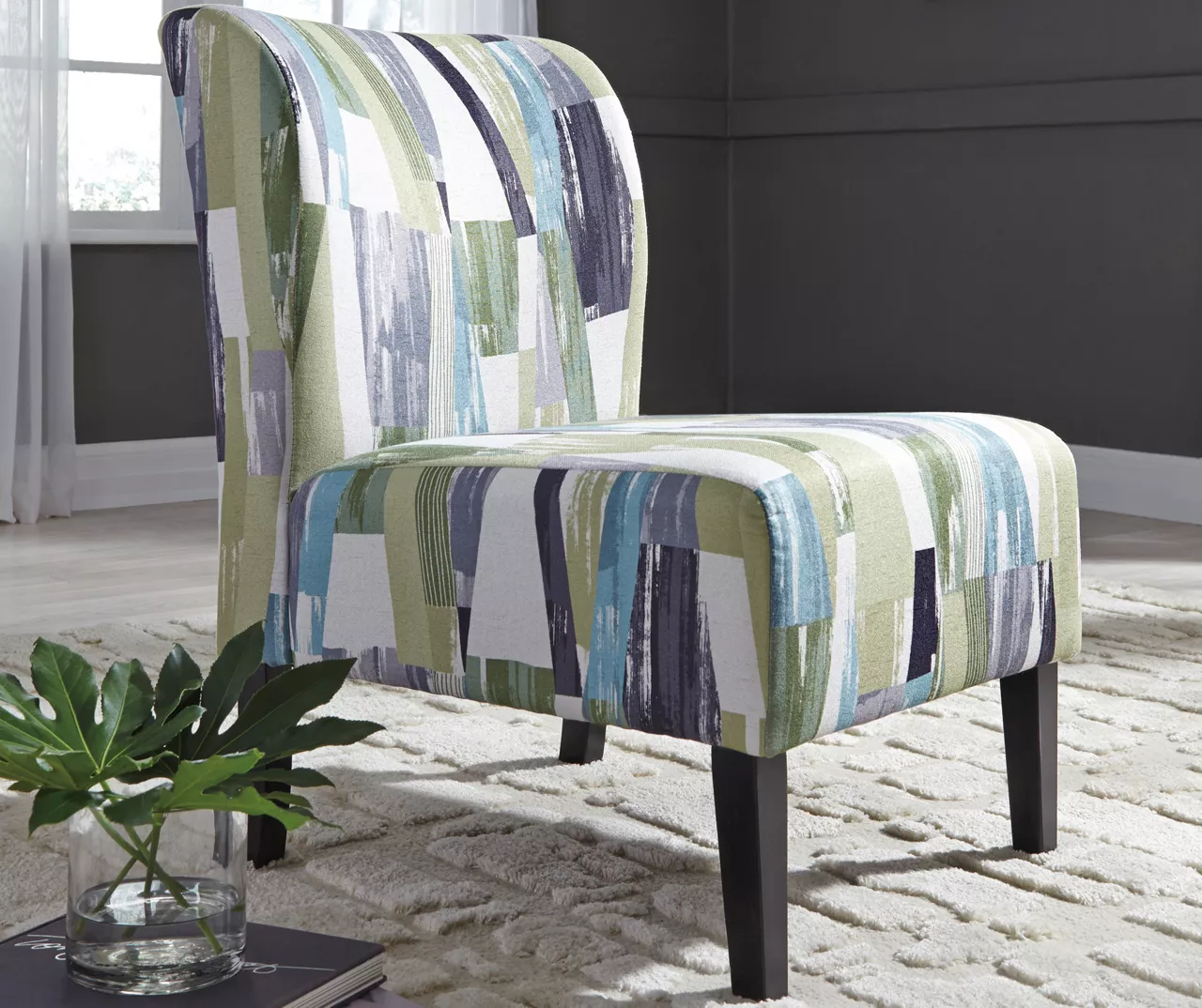 Triptis Multi-Color Armless Accent Chair 4 Triptis Multi-Color Armless Accent Chair - Image 2