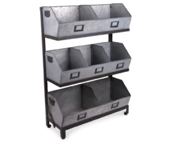 Galvanized Metal 3-Tier Storage Shelf -Hot Sale Office Furniture Store 810450734 2