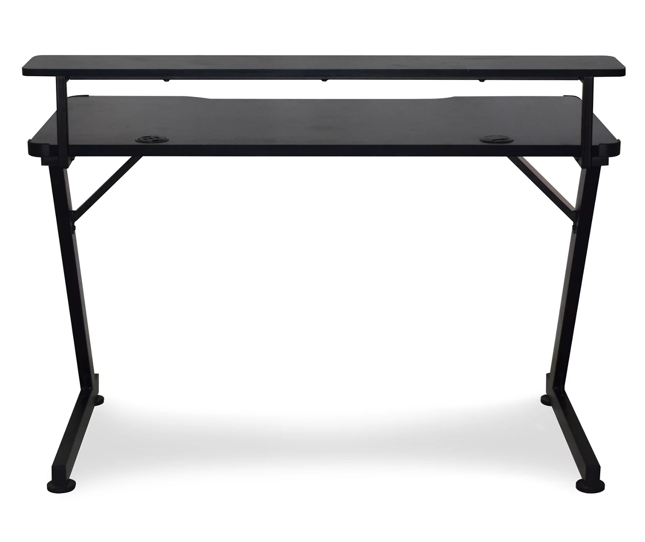 Black LED Gaming Desk With Riser 6 Black LED Gaming Desk With Riser - Image 4