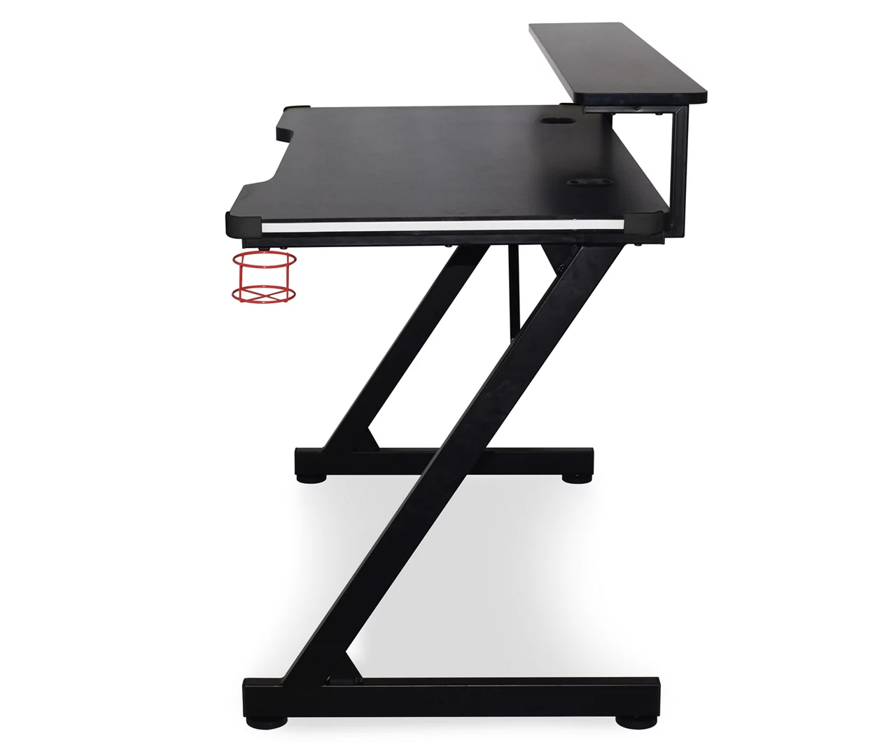 Black LED Gaming Desk With Riser 5 Black LED Gaming Desk With Riser - Image 3