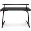 Black LED Gaming Desk With Riser 1 Black LED Gaming Desk With Riser -Hot Sale Office Furniture Store 810499569 8