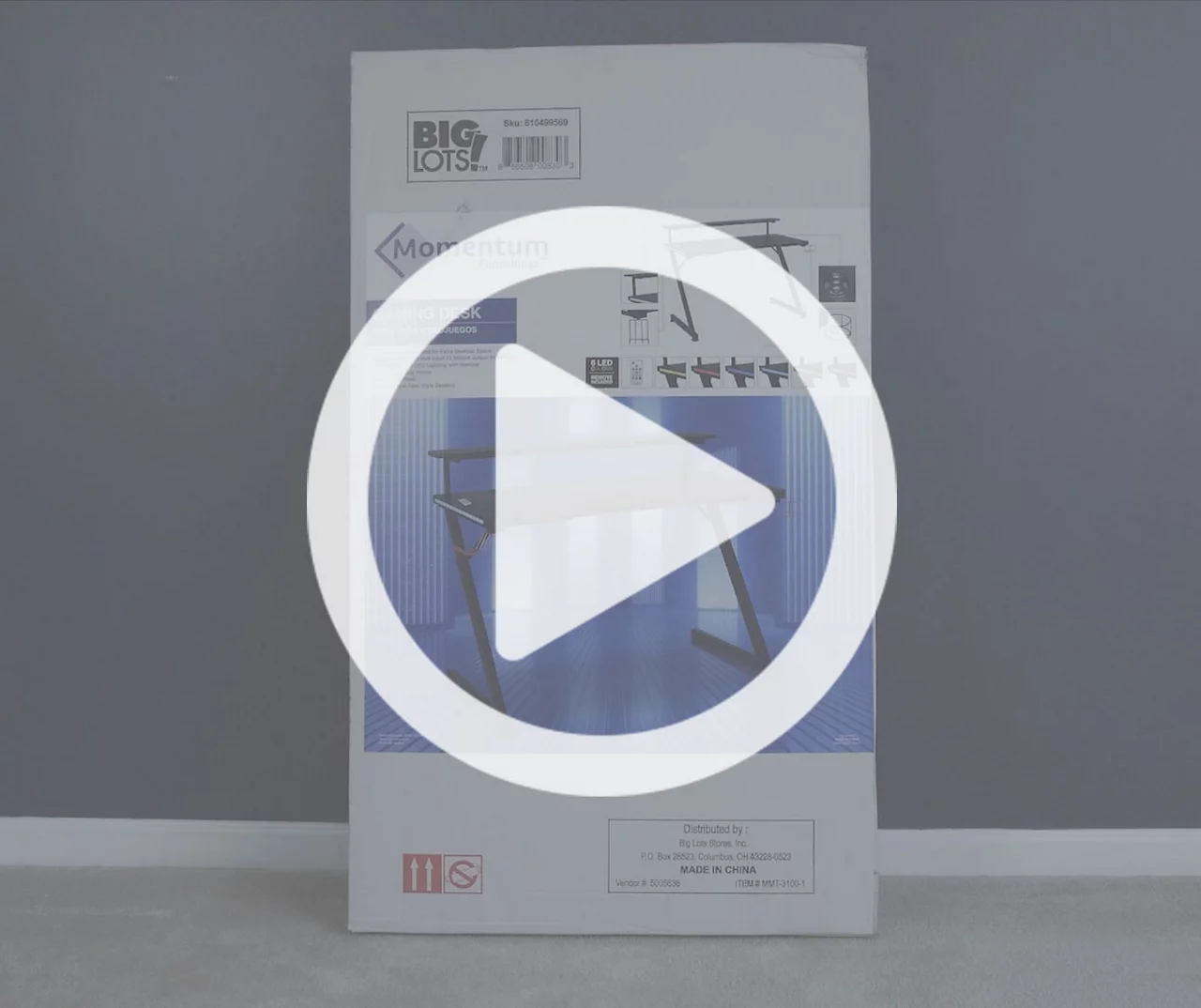 Black LED Gaming Desk With Riser 8 Black LED Gaming Desk With Riser - Image 6