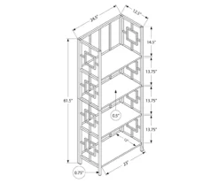Black Square 4-Shelf Bookcase -Hot Sale Office Furniture Store 810502794 3