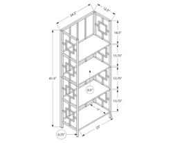 Dark Taupe Square 4-Shelf Open Bookcase 9 Dark Taupe Square 4-Shelf Open Bookcase -Hot Sale Office Furniture Store 810512901 3