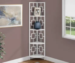 White Square 4-Shelf Corner Bookcase -Hot Sale Office Furniture Store 810512902 1