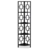 Black Square 4-Shelf Corner Bookcase -Hot Sale Office Furniture Store 810512905 2