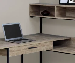 Dark Taupe & Black L-Shaped Corner Desk 10 Dark Taupe & Black L-Shaped Corner Desk -Hot Sale Office Furniture Store 810512936 4