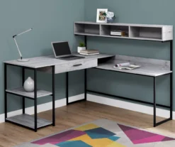 Monarch L-Shaped Corner Desk With Hutch -Hot Sale Office Furniture Store 810512937 1