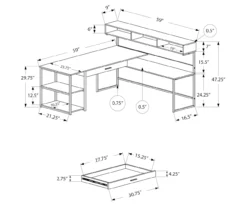 Monarch L-Shaped Corner Desk With Hutch -Hot Sale Office Furniture Store 810512937 3