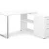 White Reversible L-Shaped Corner Desk 1 White Reversible L-Shaped Corner Desk -Hot Sale Office Furniture Store 810512940 2