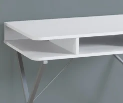 Silver & White Writing Desk 10 Silver & White Writing Desk -Hot Sale Office Furniture Store 810512942 4