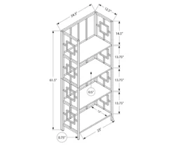 Espresso Square 4-Shelf Open Bookcase -Hot Sale Office Furniture Store 810512950 3