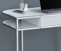 White & Silver Chrome Office Desk -Hot Sale Office Furniture Store 810512954 4