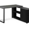 Gray & Black L-Shaped 3-Drawer Computer Desk -Hot Sale Office Furniture Store 810512962 2