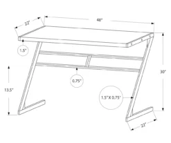 Monarch Z-Shaped Base Office Desk -Hot Sale Office Furniture Store 810512963 3