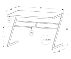 Monarch Z-Shaped Base Office Desk -Hot Sale Office Furniture Store 810512964 3