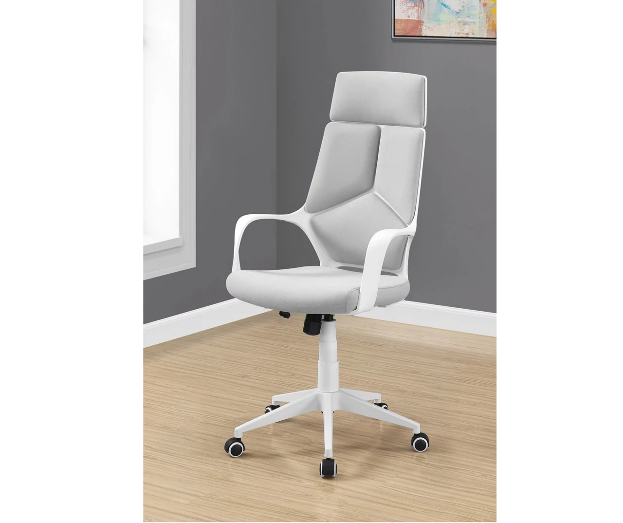 White & Gray Executive Office Chair 12 White & Gray Executive Office Chair - Image 10