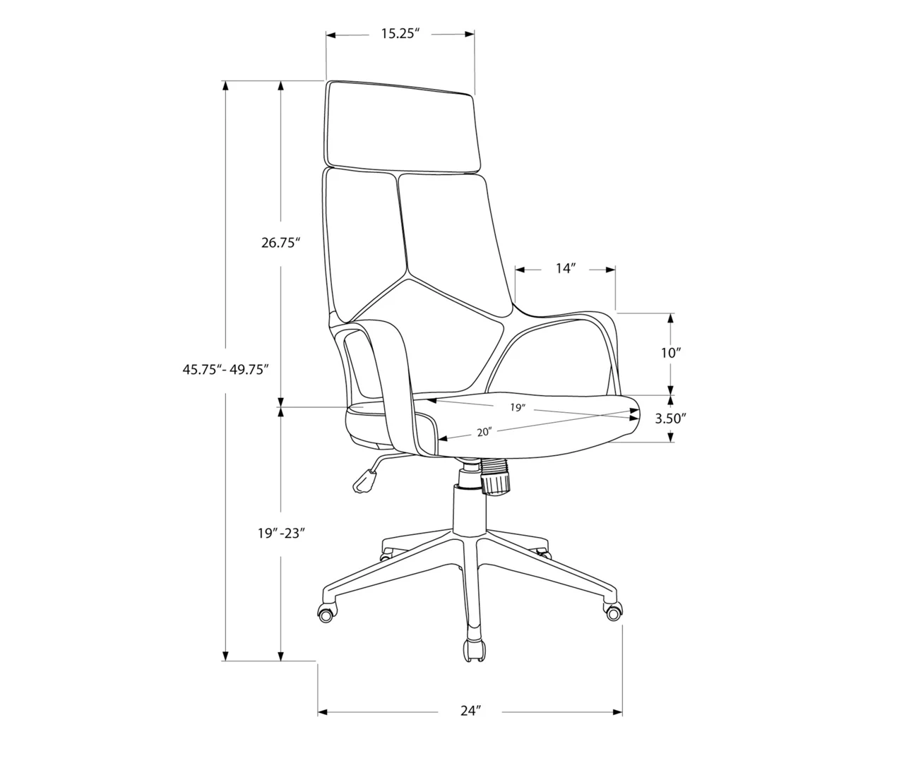 White & Gray Executive Office Chair 13 White & Gray Executive Office Chair - Image 11