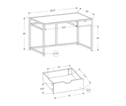 Monarch 42" Single Drawer Computer Desk -Hot Sale Office Furniture Store 810512974 11