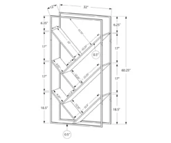 Brown 5-Shelf Slanted Bookcase -Hot Sale Office Furniture Store 810512985 3