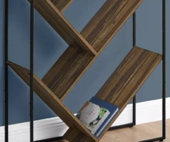 Brown 5-Shelf Slanted Bookcase -Hot Sale Office Furniture Store 810512985 4