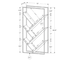 Dark Taupe 5-Shelf Slanted Bookcase -Hot Sale Office Furniture Store 810512986 3