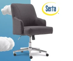 Leighton Dark Gray Memory Foam Fabric Office Chair -Hot Sale Office Furniture Store 810513537
