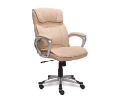Fawn Tan Linen Executive Office Chair -Hot Sale Office Furniture Store 810513549 2