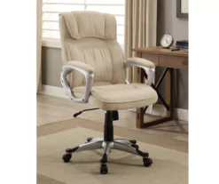 Fawn Tan Linen Executive Office Chair -Hot Sale Office Furniture Store 810513549 3