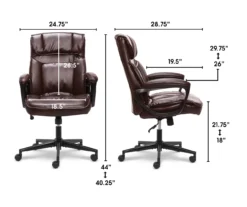 Hannah Brown Bonded Leather Office Chair -Hot Sale Office Furniture Store 810513551 3